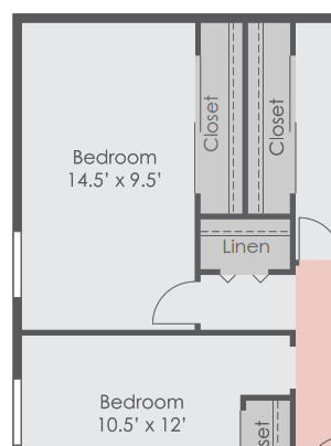 Three bedroom floorplan layout